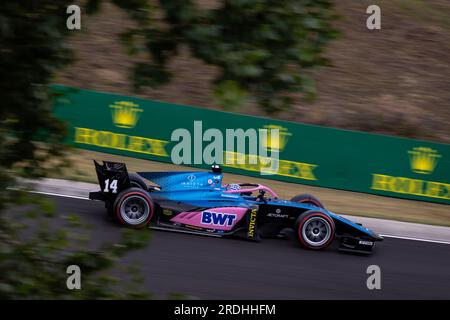 14 DOOHAN Jack (aus), Uni-Virtuosi Racing, Dallara F2, action lors de la 9e manche du Championnat FIA de Formule 2 2023 du 21 au 23 juillet 2023 sur le Hungaroring, à Mogyorod, Hongrie Banque D'Images