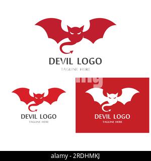 Corne du diable l'icône vecteur illustration modèle logo design Illustration de Vecteur
