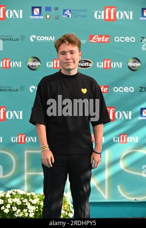 Giffoni Valle Piana, Italie. 21 juillet 2023. Andrea de Filippi aka Alfa assiste au photocall du 53e Giffoni film Festival 2023 le 21 juillet 2023 à Giffoni Valle Piana, en Italie. Crédit : Nicola Ianuale/Alamy Live News Banque D'Images