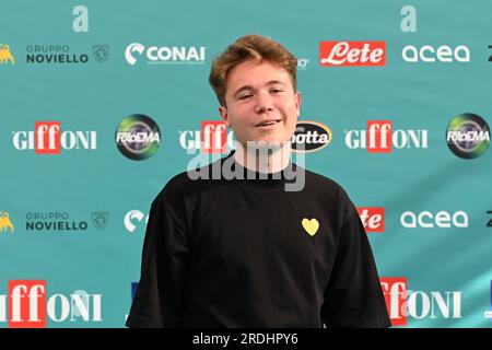 Giffoni Valle Piana, Italie. 21 juillet 2023. Andrea de Filippi aka Alfa assiste au photocall du 53e Giffoni film Festival 2023 le 21 juillet 2023 à Giffoni Valle Piana, en Italie. Crédit : Nicola Ianuale/Alamy Live News Banque D'Images