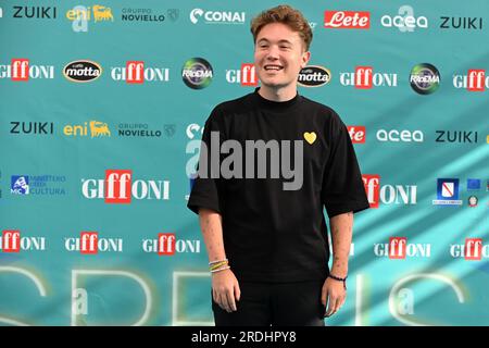 Giffoni Valle Piana, Italie. 21 juillet 2023. Andrea de Filippi aka Alfa assiste au photocall du 53e Giffoni film Festival 2023 le 21 juillet 2023 à Giffoni Valle Piana, en Italie. Crédit : Nicola Ianuale/Alamy Live News Banque D'Images