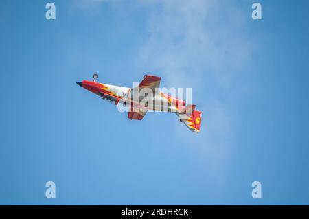 GLOUCESTERSHIRE, ANGLETERRE - 15 juillet 2023 : CASA C-101 Aviojet mise en exposition au riat 2023 Banque D'Images