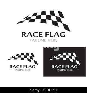 L'icône du drapeau de course, simple vecteur illustration design Illustration de Vecteur