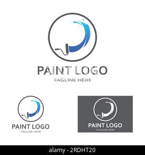 Illustration de l'icône vectorielle du logo Paint Illustration de Vecteur