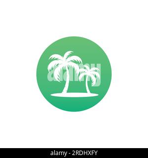 Palmier de l'été modèle logo vector illustration Illustration de Vecteur