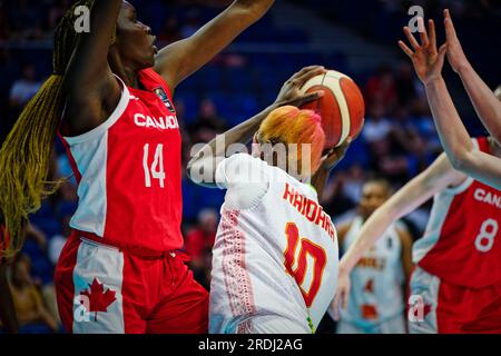 Wizink Center, Madrid, Espagne. 21 juillet 2023. Basket-ball : coupe du monde féminine de basket-ball U19 FIBA, quarts de finale, Mali vs Canada. Crédit : EnriquePSans / Alamy Live News Banque D'Images