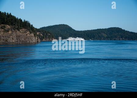 Les îles Gulf sont un groupe d'îles canadiennes situées dans la mer des Salish entre l'île de Vancouver et la côte continentale de la Colombie-Britannique. Banque D'Images