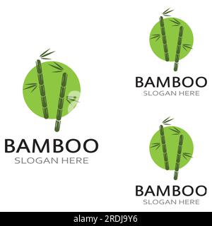 Logo d'une plante de bambou ou d'un type de plante creuse. Utilisation d'une conception de concept vectoriel moderne Illustration de Vecteur