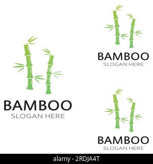 Logo d'une plante de bambou ou d'un type de plante creuse. Utilisation d'une conception de concept vectoriel moderne Illustration de Vecteur