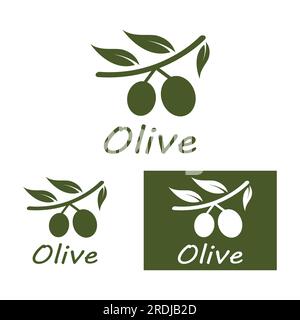 conception d'illustration vectorielle d'icône olive Illustration de Vecteur
