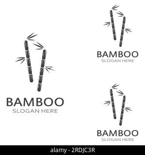 Logo d'une plante de bambou ou d'un type de plante creuse. Utilisation d'une conception de concept vectoriel moderne Illustration de Vecteur