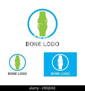 Conception vectorielle d'icône de logo d'os Illustration de Vecteur