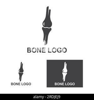 Conception vectorielle d'icône de logo d'os Illustration de Vecteur
