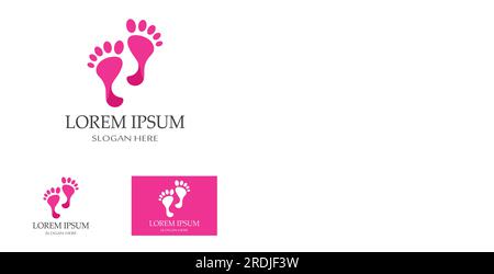 empreintes, soins des pieds, et marchepied, illustration d'images de logo Illustration de Vecteur