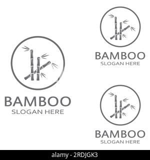 Logo d'une plante de bambou ou d'un type de plante creuse. Utilisation d'une conception de concept vectoriel moderne Illustration de Vecteur