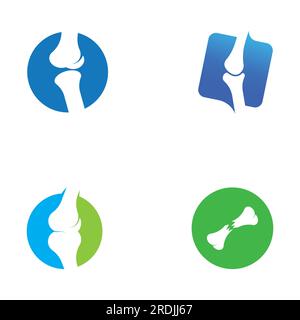 Conception vectorielle d'icône de logo d'os Illustration de Vecteur