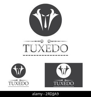 Modèle de conception de vecteur d'icône logo Tuxedo Illustration de Vecteur