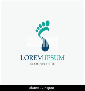 empreintes, soins des pieds, et marchepied, illustration d'images de logo Illustration de Vecteur