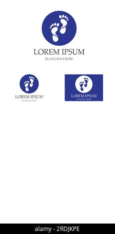 empreintes, soins des pieds, et marchepied, illustration d'images de logo Illustration de Vecteur