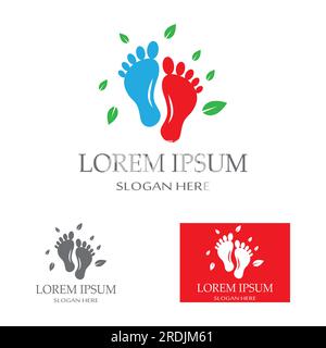 Conception de logo de pied avec un concept moderne. Illustration de Vecteur