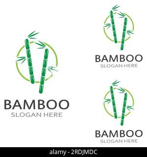 Logo d'une plante de bambou ou d'un type de plante creuse. Utilisation d'une conception de concept vectoriel moderne Illustration de Vecteur