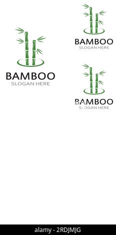 Logo d'une plante de bambou ou d'un type de plante creuse. Utilisation d'une conception de concept vectoriel moderne Illustration de Vecteur