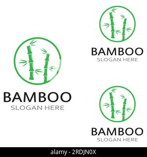 Logo d'une plante de bambou ou d'un type de plante creuse. Utilisation d'une conception de concept vectoriel moderne Illustration de Vecteur