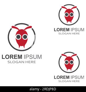 logo de tête de fourmi. Utilisation de concepts de conception vectorielle Illustration de Vecteur