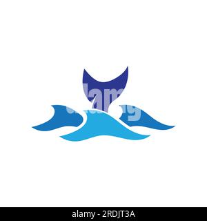 L'icône de l'onde de l'eau logo design illustration vectorielle Illustration de Vecteur