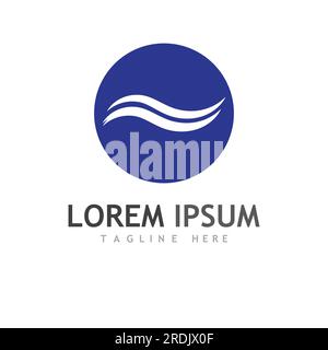 L'icône de l'onde de l'eau logo design illustration vectorielle Illustration de Vecteur
