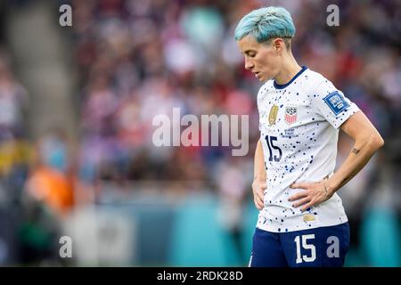 Auckland, Auckland, Nouvelle-Zélande. 22 juillet 2023. L'attaquant des États-Unis MEGAN RAPINOE #15 lors de la seconde moitié du match du groupe E de la coupe du monde de la FIFA WomenÃs 2023 contre le Vietnam au stade Eden Park à Auckland, en Nouvelle-Zélande, les États-Unis ont remporté le match avec un score de 3 - 0. (Image de crédit : © ira L. Black/ZUMA Press Wire) USAGE ÉDITORIAL SEULEMENT! Non destiné à UN USAGE commercial ! Banque D'Images