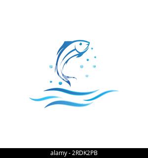 L'icône de l'onde de l'eau logo design illustration vectorielle Illustration de Vecteur