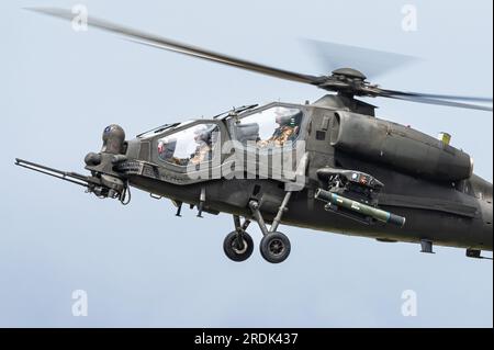 L'hélicoptère d'attaque Agusta A129 Mangusta de l'armée italienne. Banque D'Images