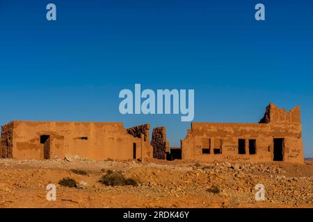 Village traditionnel dans l'oasis de la vallée de Ziz près d'Errachidia, Maroc Banque D'Images