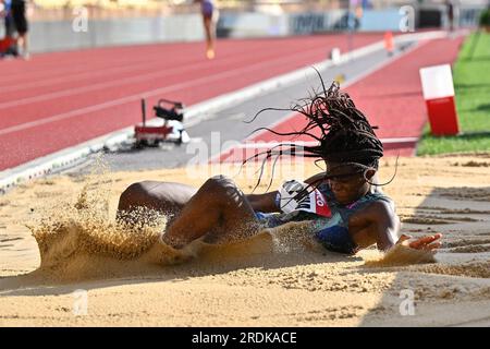 Stade Louis II, Monaco, Principauté de Monaco, 21 juillet 2023, SAUT EN LONGUEUR FÉMININ : Hilary KPATCHA (France) pendant la Diamond League - Monaco International Banque D'Images