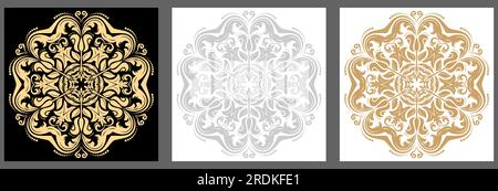Ensemble de motifs vectoriels classiques. Collection d'ornements orientaux. Arrière-plans vintage classiques. Orienter les répétitions Illustration de Vecteur