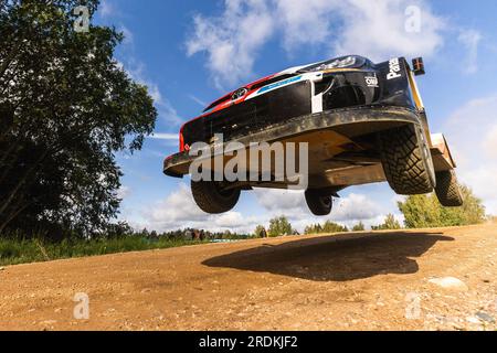 Tartu, Estonie - 22/07/2023, Tartu, Estonie. 22 juillet 2023. 33 Elfyn EVANS (GBR), Scott MARTIN (GBR), TOYOTA GAZOO RACING WRT, TOYOTA GR Yaris Rally1 Hybrid, WRC, WRC, action lors du Rallye Estonia 2023, 8e manche du Championnat du monde des voitures de rallye WRC 2023, du 20 au 23 juillet 2023 à Tartu, Estonie - photo Nikos Katikis/DPPI crédit: DPPI Media/Alamy Live News Banque D'Images