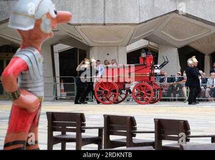 Guildhall, Londres, Royaume-Uni. 22 juillet 2023. La cérémonie de marquage des chariots 2023 a lieu au Guildhall Yard, à Londres. Crédit : Matthew Chattle/Alamy Live News Banque D'Images