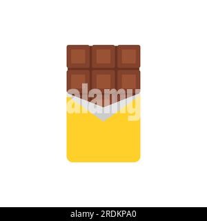 Icône chocolat isolée. signe de nourriture. Symbole pour application mobile Illustration de Vecteur