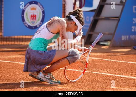 21 juillet 2023, Nice, Provence-Alpes-CÃ te Azur, FRANCE : ALIZE CORNET de France lors de la Hopman Cup 2023, Championnats du monde Mixte Team de l'ITF le 21 juillet 2023 au Nice Lawn tennis Club à Nice, France (image de crédit : © Emilie Lohmann/ZUMA Press Wire) USAGE ÉDITORIAL UNIQUEMENT! Non destiné à UN USAGE commercial ! Banque D'Images