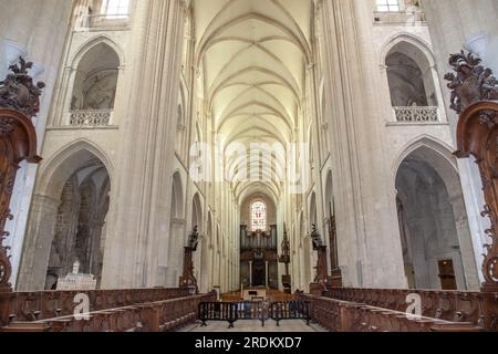 Intérieur de l'abbaye de la Sainte Trinité, Fécamp Banque D'Images