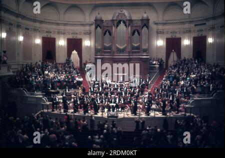 Bâtiment Concertgebouw, Amsterdam, pays-Bas. Une des salles de concert les plus belles au monde, avec le Boston Symphony Hall et le Musikverein à Vienne, en Autriche. Banque D'Images