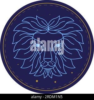 Symbole zodiaque du lion signe astrologique isol ic ne de l