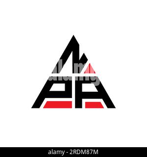 Logo de lettre triangle NPA avec forme de triangle. Monogramme de logo triangle NPA. Modèle de logo vecteur triangle NPA avec couleur rouge. NPA triangul Illustration de Vecteur