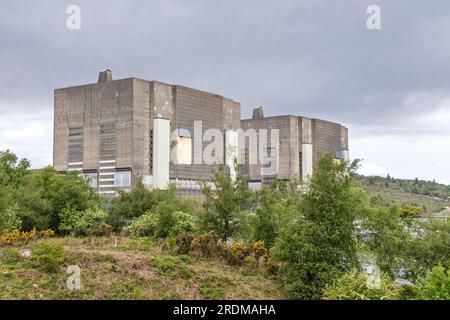 Centrale nucléaire de Trawsfynydd 'Atomfa Trawsfynydd' gérée par Magnox Ltd et la Nuclear Decommissioning Authority (NDA), North Wales, UK Banque D'Images