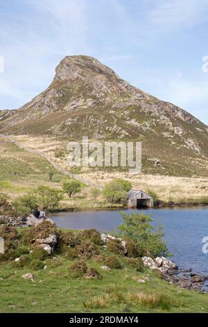 Pared-y-Cefn Hir et Cregennen / Cregennan Lakes, NR Dolgellau, Eryri (Snowdonia) National Park, North Wales, UK Banque D'Images