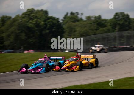 2 juillet 2023, Lexington, OH, États-Unis d'Amérique : 02 juillet 2023-Lexington, OH : DEVLIN DeFRANCESCO (29) de Toronto, Canada conduit sur piste lors de la Honda Indy 200 à Mid-Ohio au Mid-Ohio Sports car course à Lexington OH. (Image de crédit : © Walter G. Arce Sr./ZUMA Press Wire) USAGE ÉDITORIAL SEULEMENT! Non destiné à UN USAGE commercial ! Banque D'Images