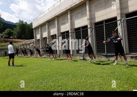 Dimaro, Naples, Italie. 22 juillet 2023. Lors d'un match amical de pré-saison contre Anaune, Dimaro Italie (crédit image : © Ciro de Luca/ZUMA Press Wire) À USAGE ÉDITORIAL SEULEMENT! Non destiné à UN USAGE commercial ! Banque D'Images