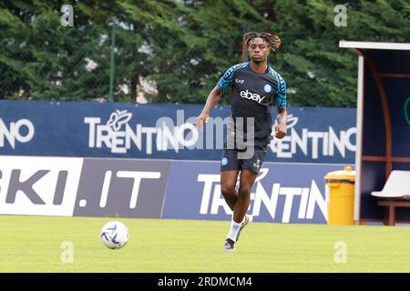 Dimaro, Naples, Italie. 22 juillet 2023. Edward Obaretin, lors d'un match amical de pré-saison contre Anaune, Dimaro Italie (crédit image : © Ciro de Luca/ZUMA Press Wire) USAGE ÉDITORIAL SEULEMENT! Non destiné à UN USAGE commercial ! Banque D'Images