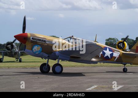 Curtiss P-40F Warhawk, Lee`s Hope, 41-19841, Flying Legends 2023, Church Fenton, Leeds. Banque D'Images